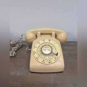 Vintage Rotary Dial Telephone - Cream